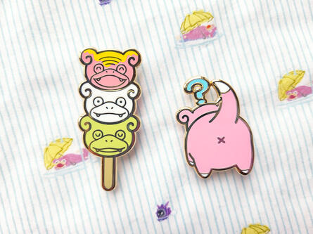 Pokemon Slowpoke Hard Enamel Pins